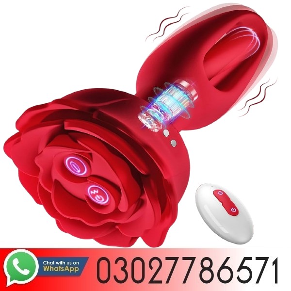 9 Vibration Modes Remote Control Rose Butt Plug