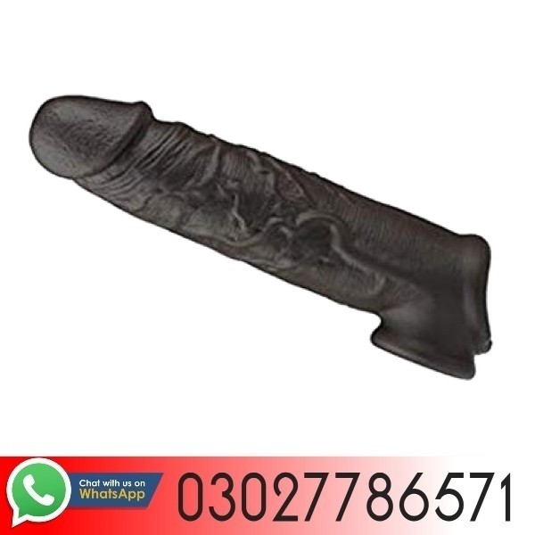 Black Silicone Uncut Cock Penis Condom In Pakistan