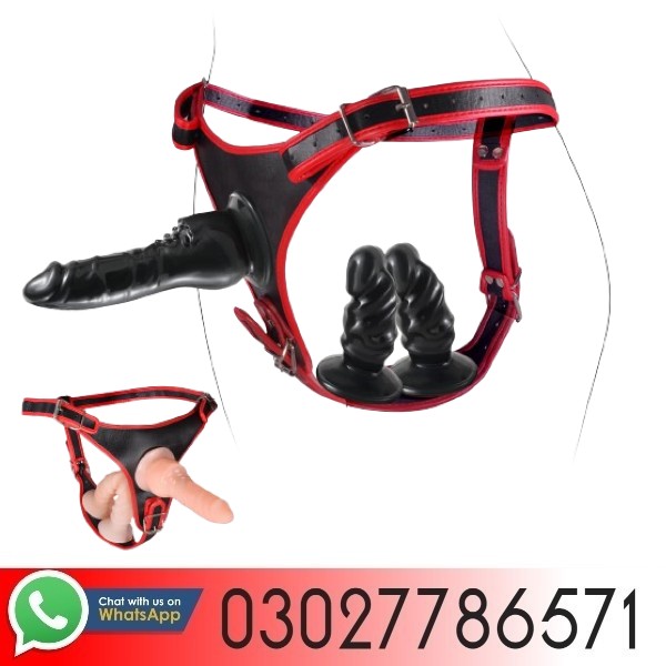Double Penetration Strap On Harness with Double Dildos