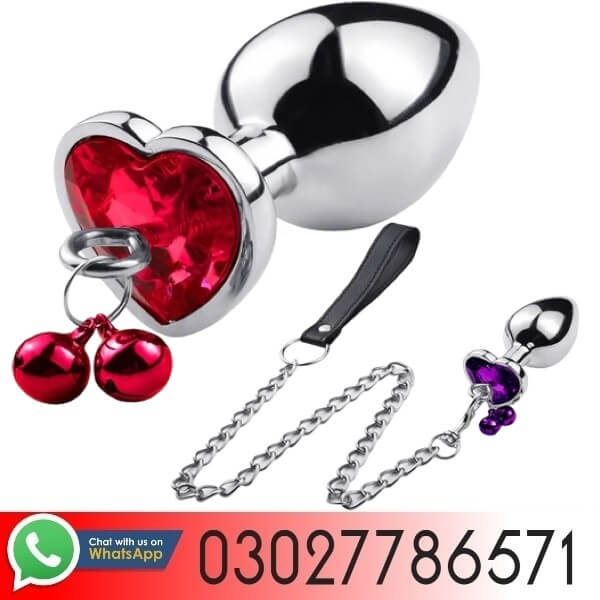 Heart Shaped Metal Anal Plug