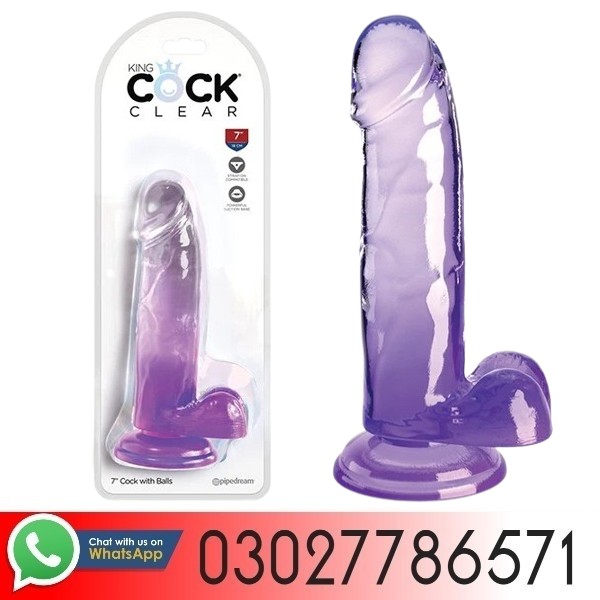 King Cock Clear 7'' Cock with Balls In Pakistan