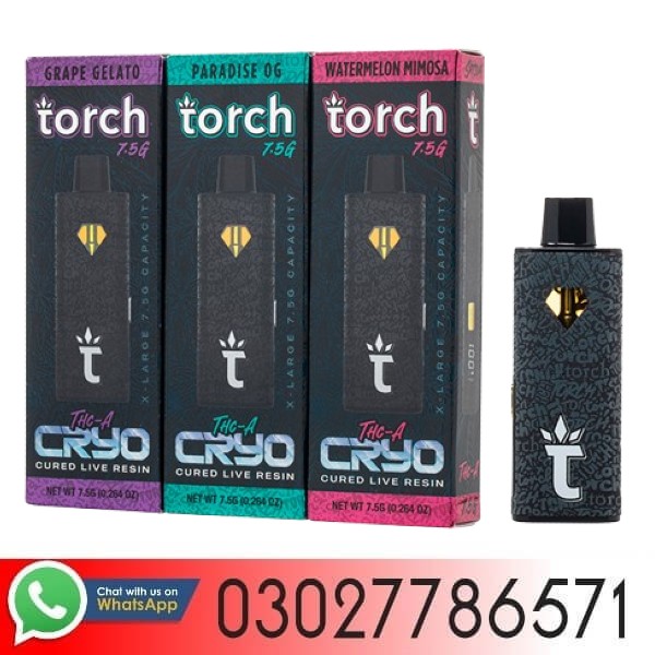 Torch THC-A Cryo Cured Live Resin Disposable 7.5G In Pakistan
