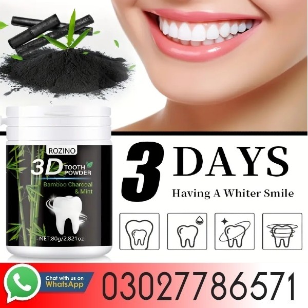 3D Bamboo Charcoal & Mint Tooth Powder